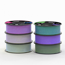 ERYONE 1ROLL/250g (Total 4Rolls/1KG/2.2LBS) 1.75mm Matte Dual-Color PLA Filament,Accuracy +/- 0.03 mm(Yellow&Purple; Blue&Yellow; Bule&Purple; Green&Purple)