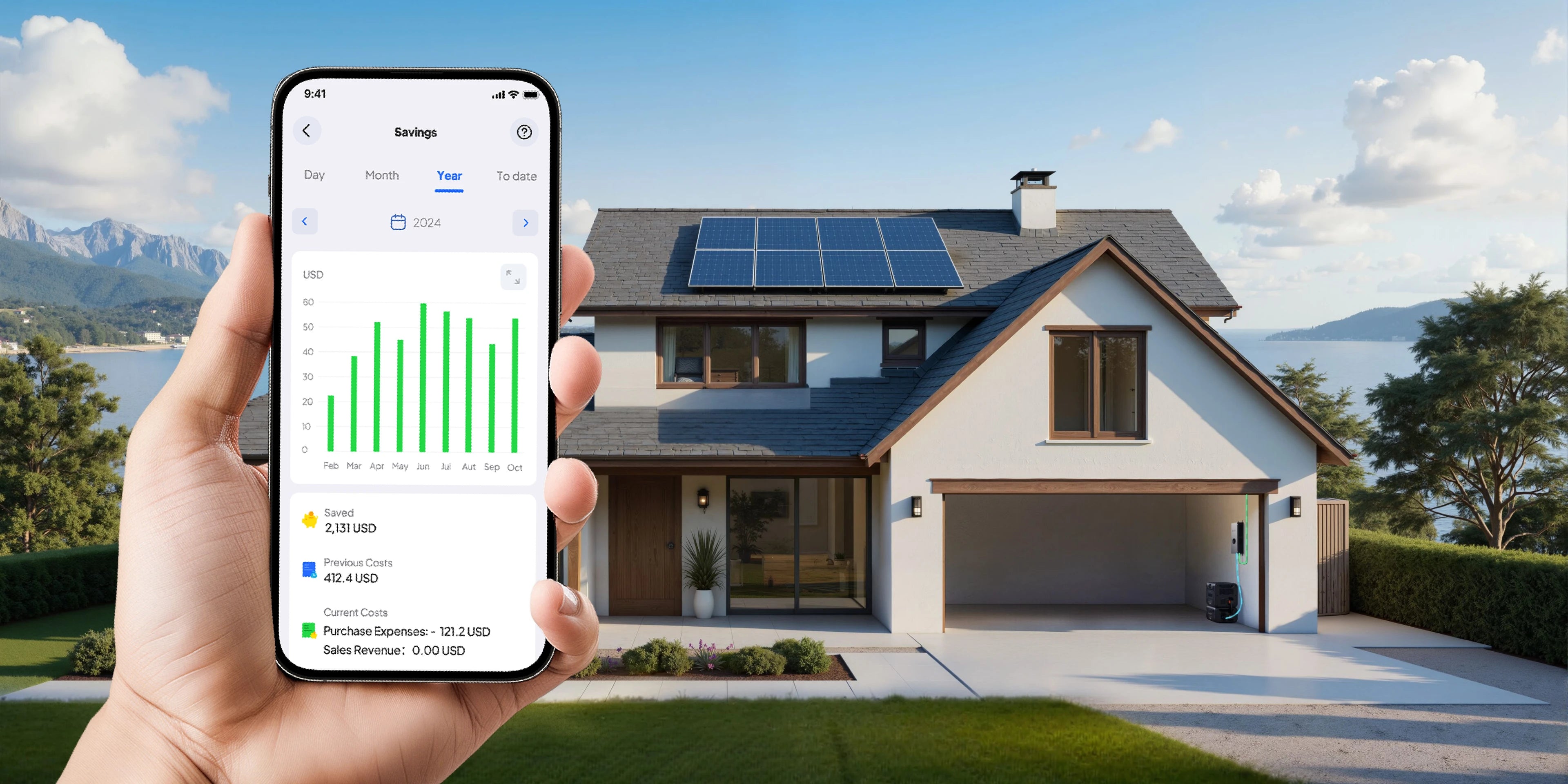 BLUETTI mobile app interface for controlling and monitoring solar power systems remotely anytime and anywhere, including off-grid and home backup setups