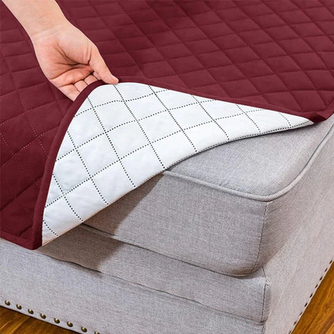 Fabric of the Dark Red Armchair Cover