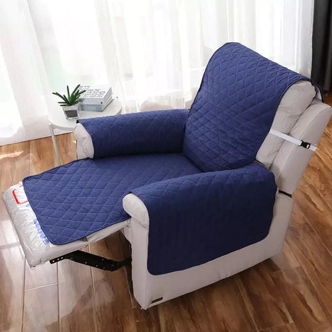 Stylish armchair cover draped over an incliner