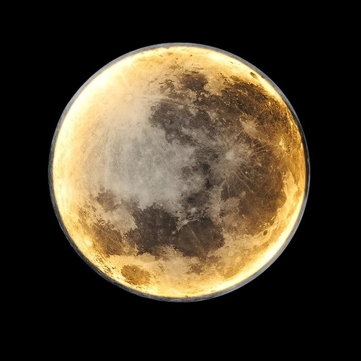 Wireless moon lamp glowing
